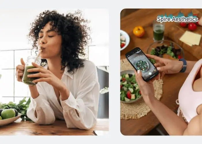 Image of woman looking into her diet and fat freezing Berkshire to improve her health
