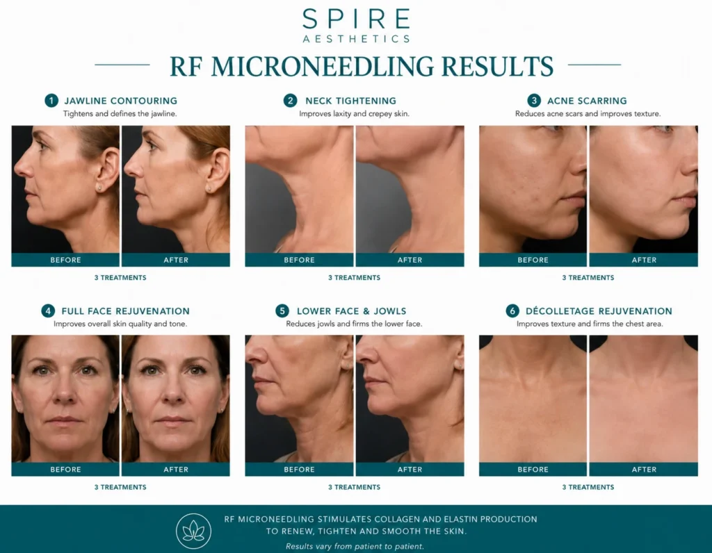 RF Microneedling Skin tightening Berkshire results