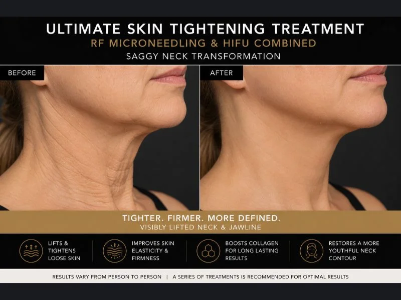 before and after Ultimate skin tightening treatment Berkshire
